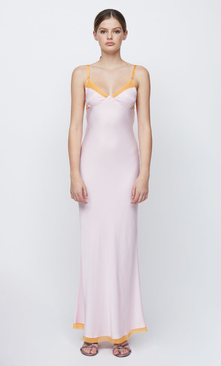 JOELLE MAXI DRESS - QUARTZ/TANGERINE