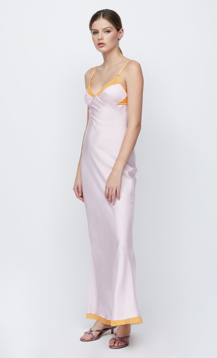 JOELLE MAXI DRESS - QUARTZ/TANGERINE