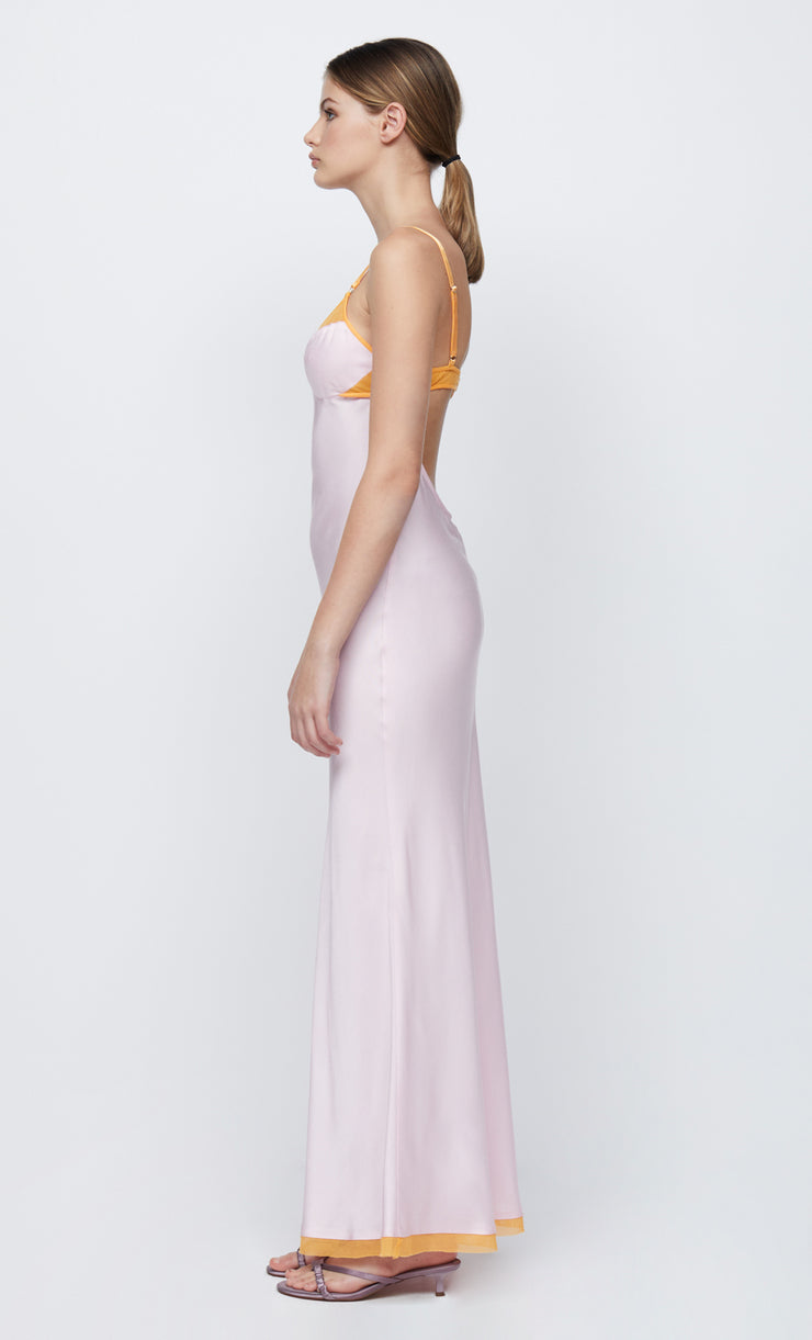 JOELLE MAXI DRESS - QUARTZ/TANGERINE