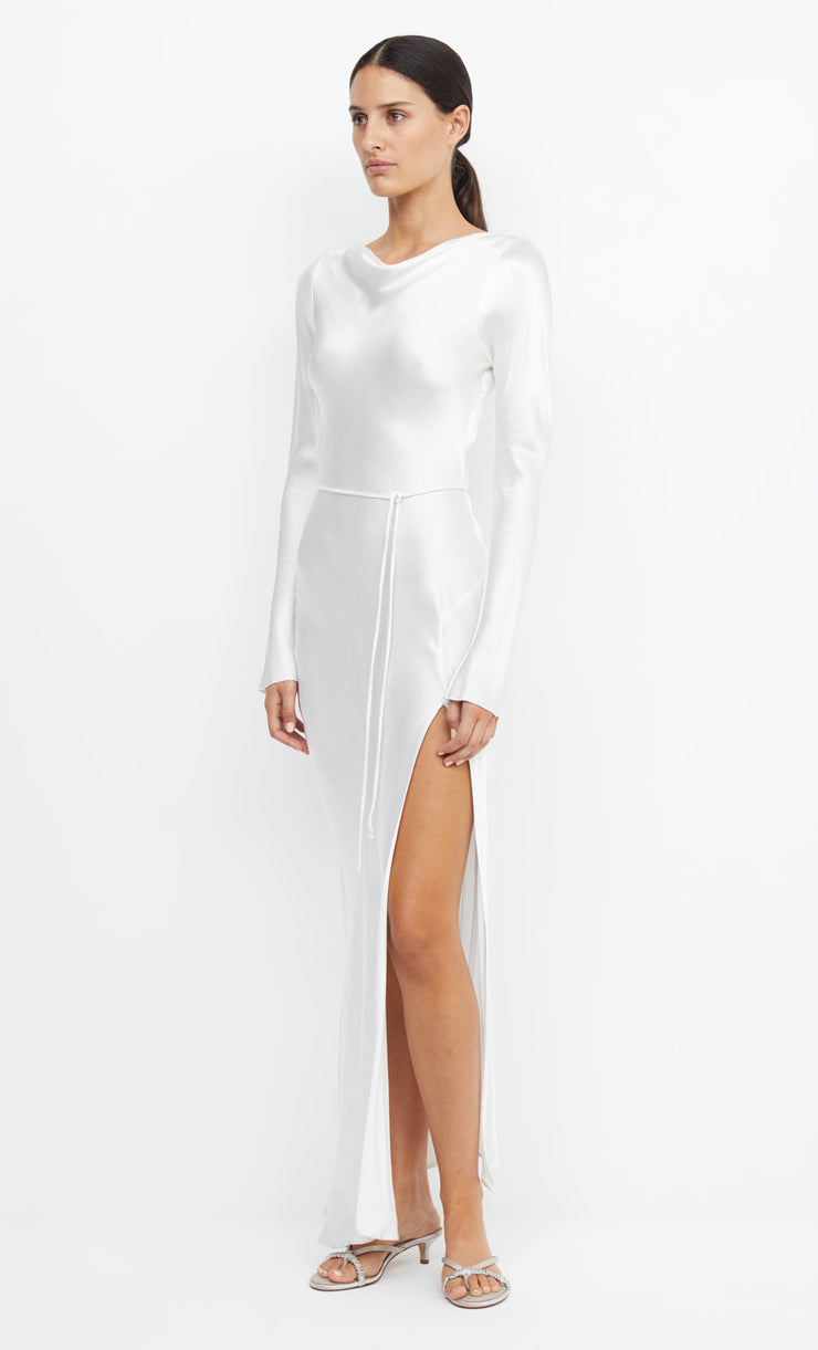 MOON DANCE LONG SLEEVE MAXI DRESS - IVORY