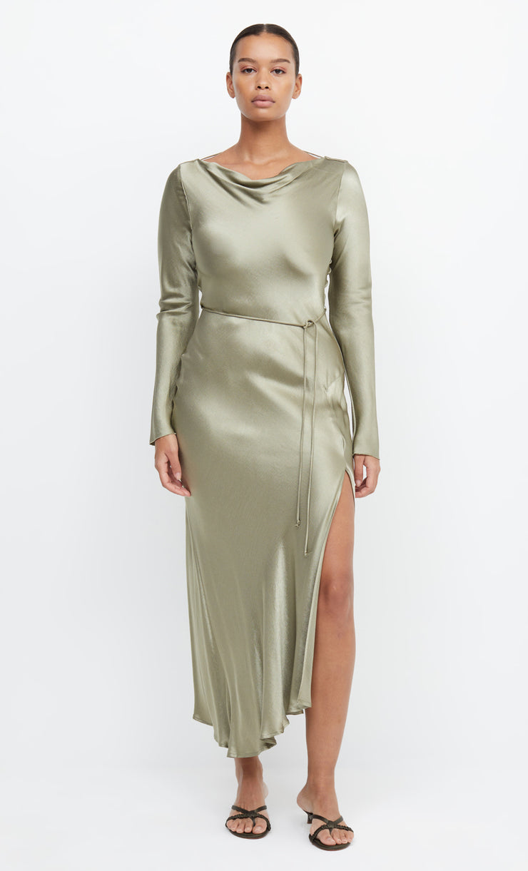 MOON DANCE LONG SLEEVE MAXI DRESS - SAGE – BEC + BRIDGE AU