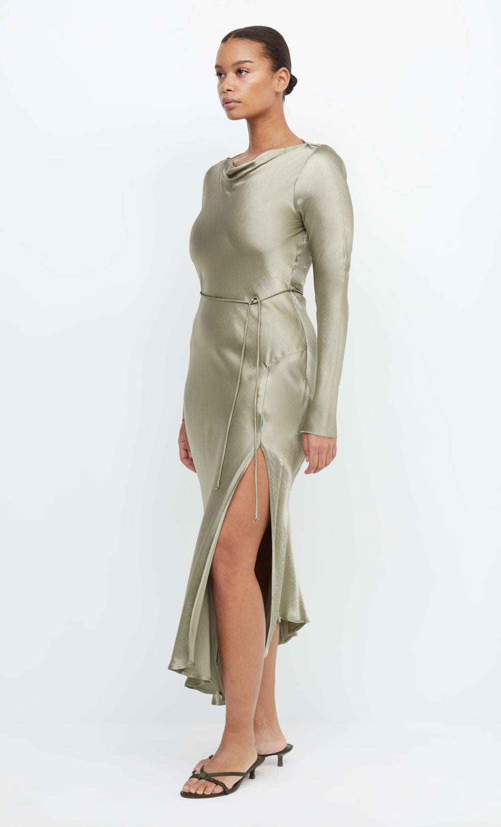 MOON DANCE LONG SLEEVE MAXI DRESS - SAGE – BEC + BRIDGE AU