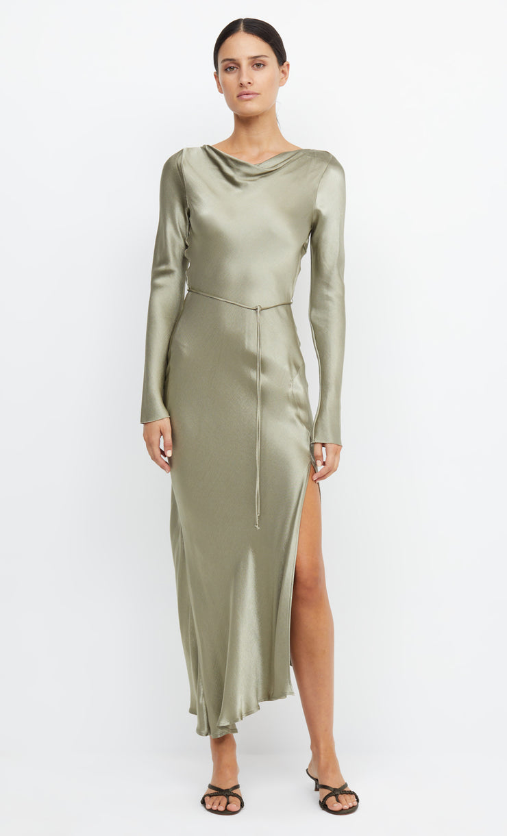 MOON DANCE LONG SLEEVE MAXI DRESS - SAGE – BEC + BRIDGE AU