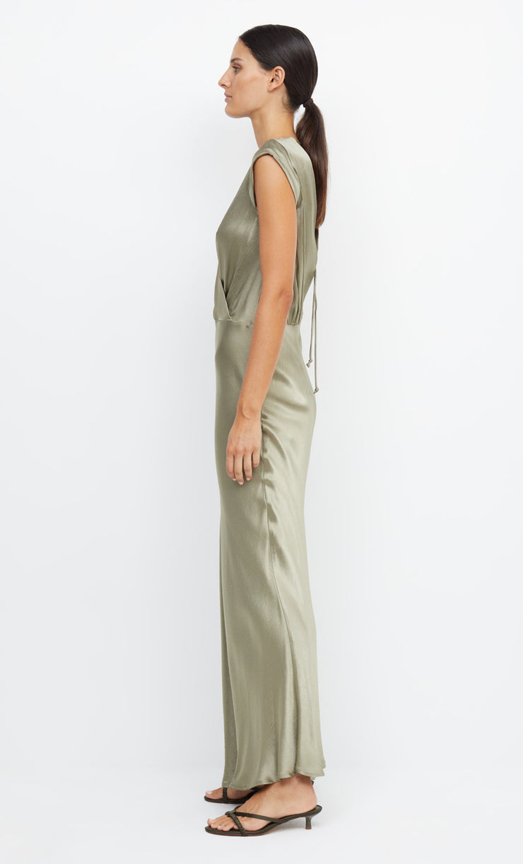 Moon Dance Maxi V Neck Dress in Sage by Bec + Bridge