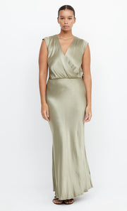 Moon Dance Maxi V Neck Dress in Sage by Bec + Bridge