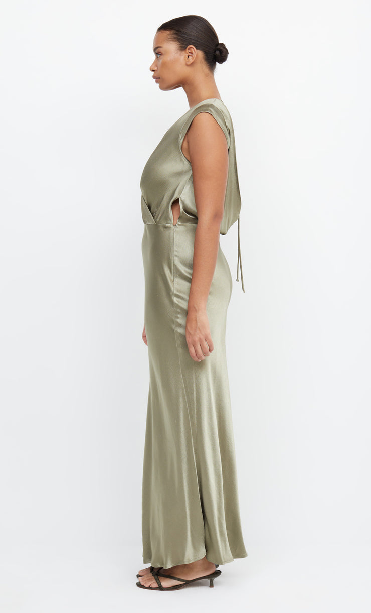 Moon Dance Maxi V Neck Dress in Sage by Bec + Bridge