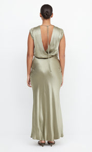 Moon Dance Maxi V Neck Dress in Sage by Bec + Bridge