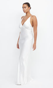 Moon Dance V Neck Bride Bridesmaid Maxi Dress in Ivory by Bec + Bridge