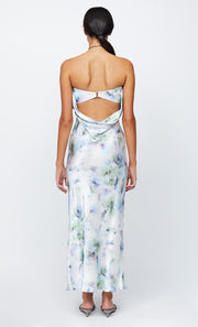 MOON DANCE STRAPLESS DRESS - WATERCOLOUR FLORAL
