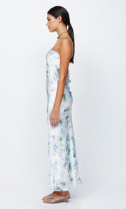 MOON DANCE STRAPLESS DRESS - WATERCOLOUR FLORAL