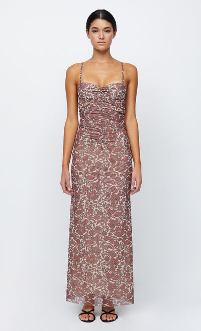 PRIYA MIDI DRESS - HIBISCUS FLORAL