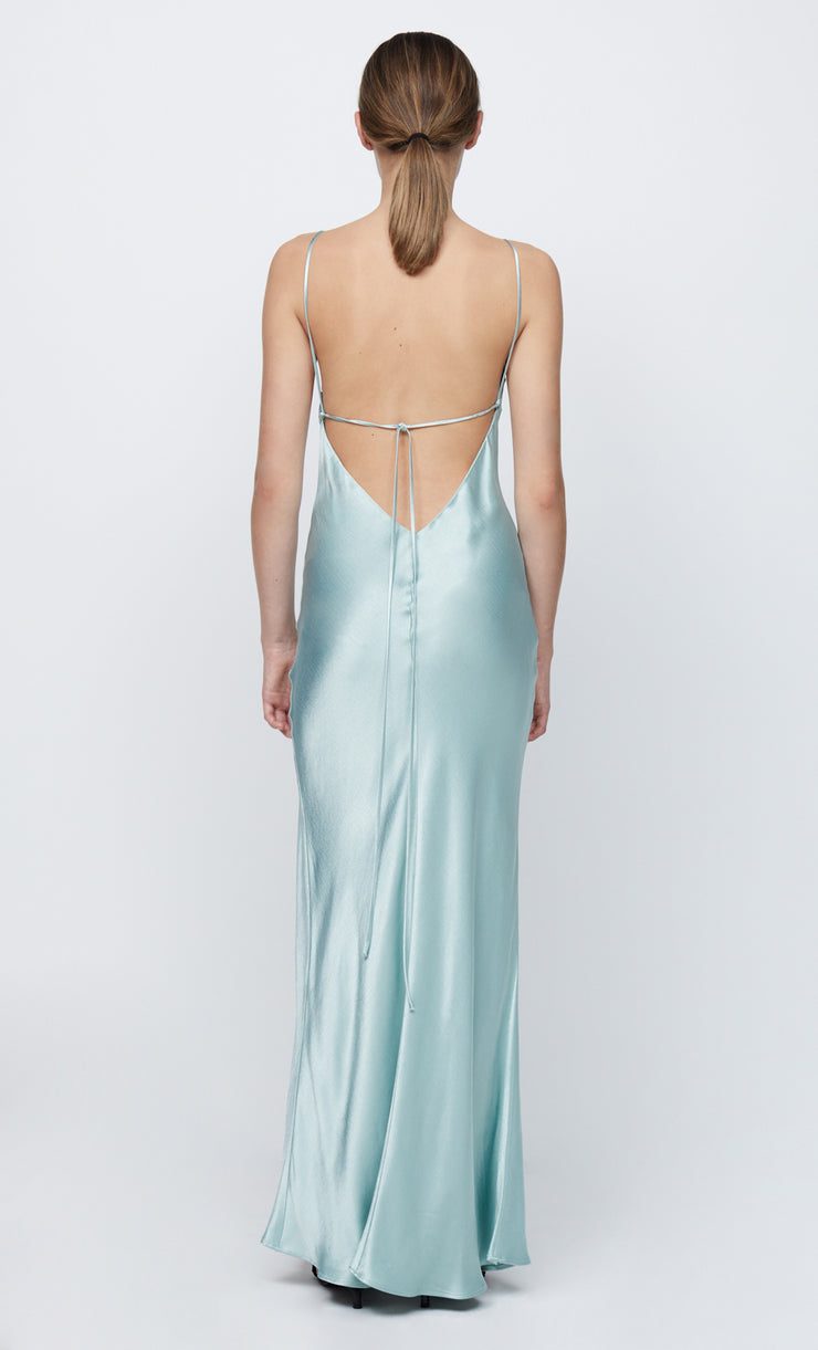 REN SPLIT MAXI DRESS - SEAFOAM GREEN