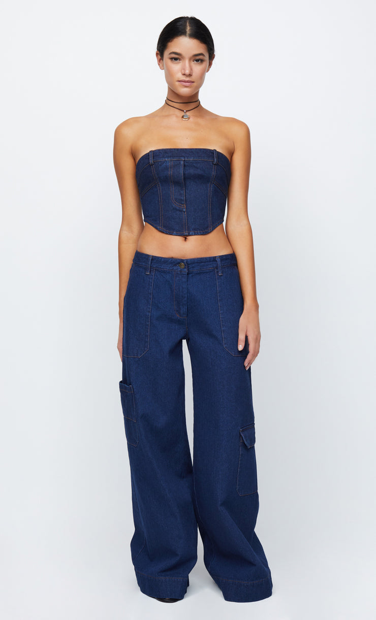 ROXANNE ULTRA WIDE JEAN - DENIM