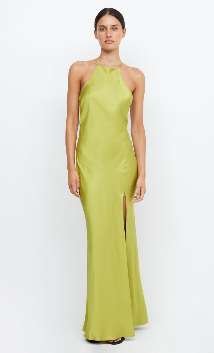 TERESA HALTER MAXI DRESS - WASABI