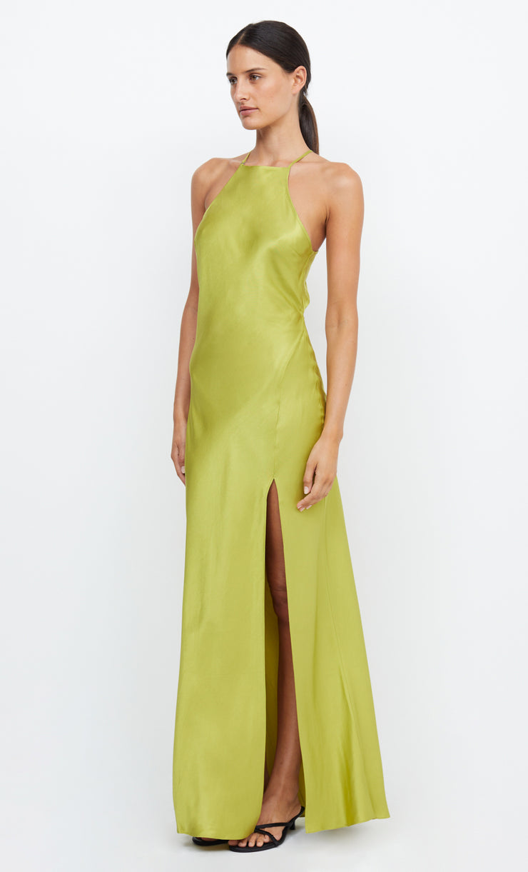 TERESA HALTER MAXI DRESS - WASABI