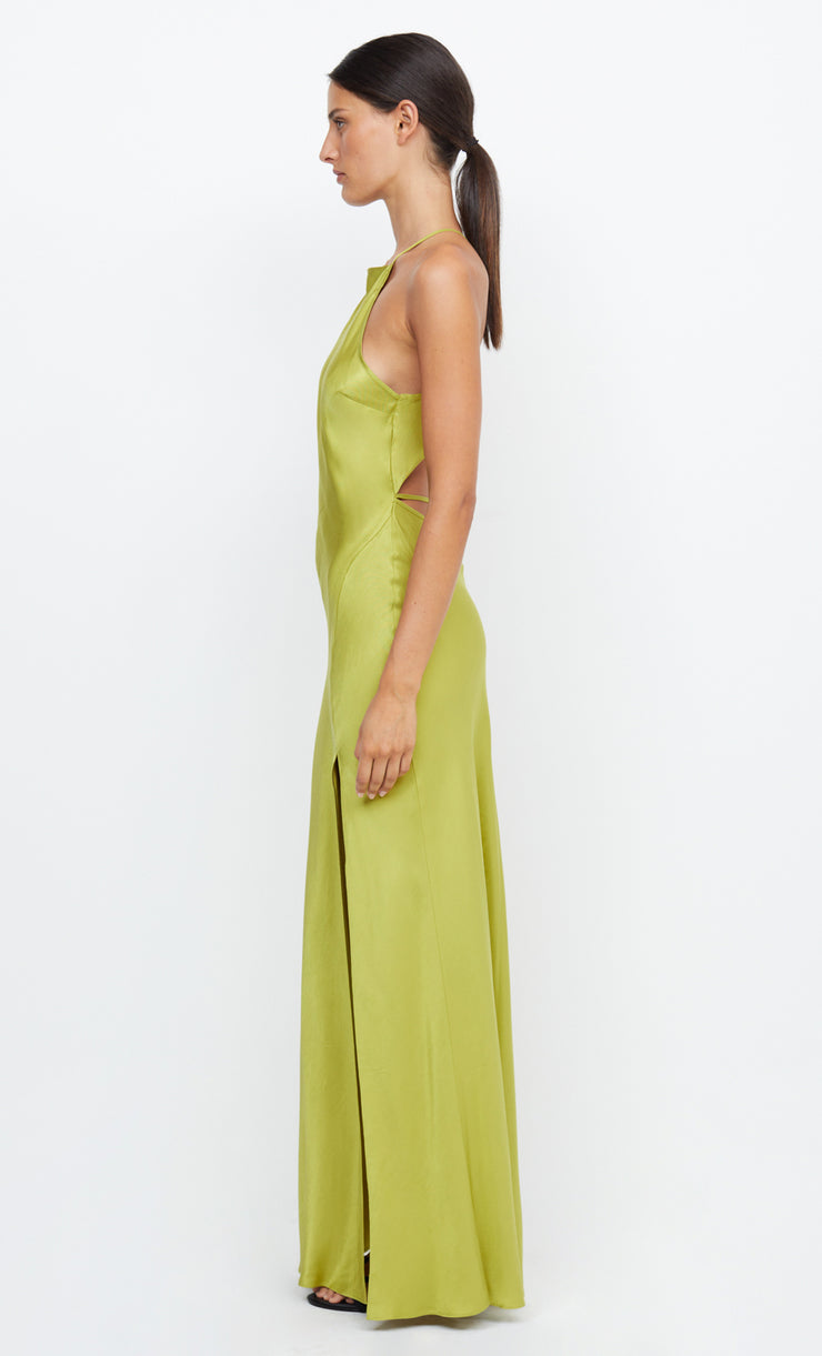 TERESA HALTER MAXI DRESS - WASABI