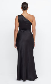 Dreamer Asym One Shoulder Maxi Bridesmaid Dress in Black by Bec + Bridge