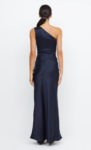 The Dreamer Asym One Shoulder Bridesmaid Dress in Ink Navy by Bec + Bridge 