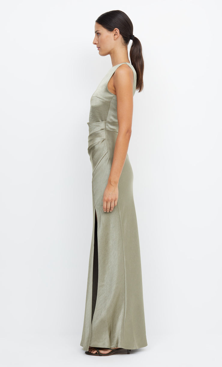 The Dreamer Asym Bridesmaids Maxi Dress in Sage by Bec + Bridge