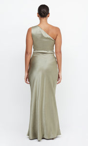 The Dreamer Asym Bridesmaids Maxi Dress in Sage by Bec + Bridge