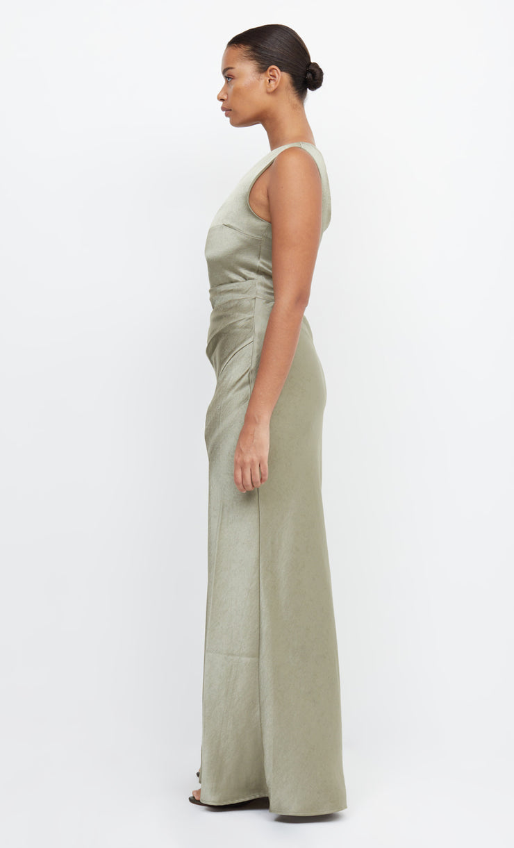 The Dreamer Asym Bridesmaids Maxi Dress in Sage by Bec + Bridge