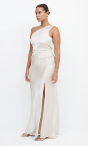 The Dreamer Asym Bride Bridesmaids Dress in Sand Off White by Bec + Bridge