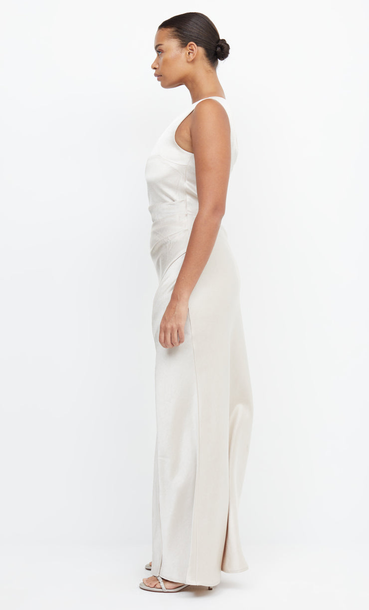 The Dreamer Asym Bride Bridesmaids Dress in Sand Off White by Bec + Bridge