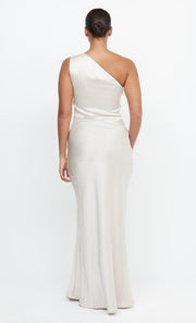 The Dreamer Asym Bride Bridesmaids Dress in Sand Off White by Bec + Bridge