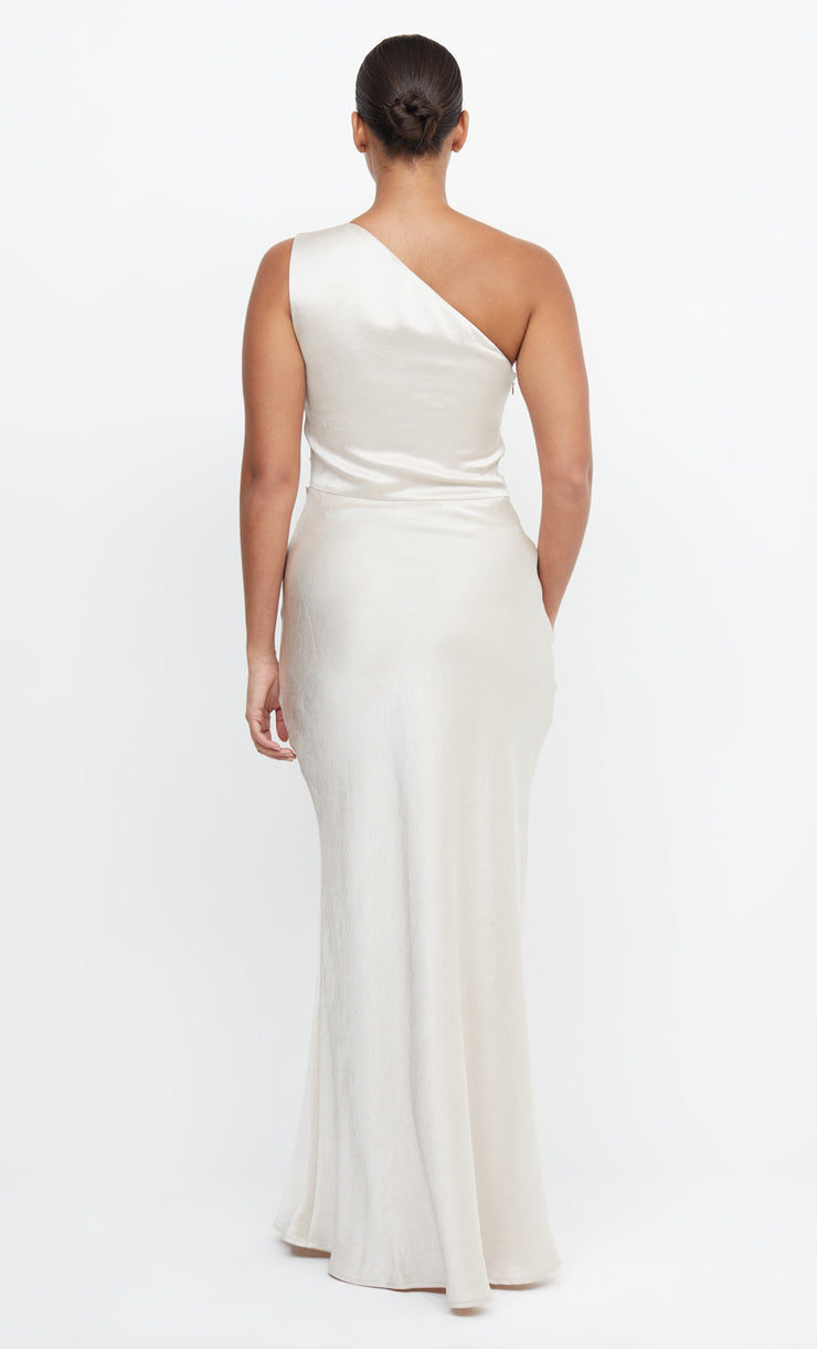 The Dreamer Asym Bride Bridesmaids Dress in Sand Off White by Bec + Bridge