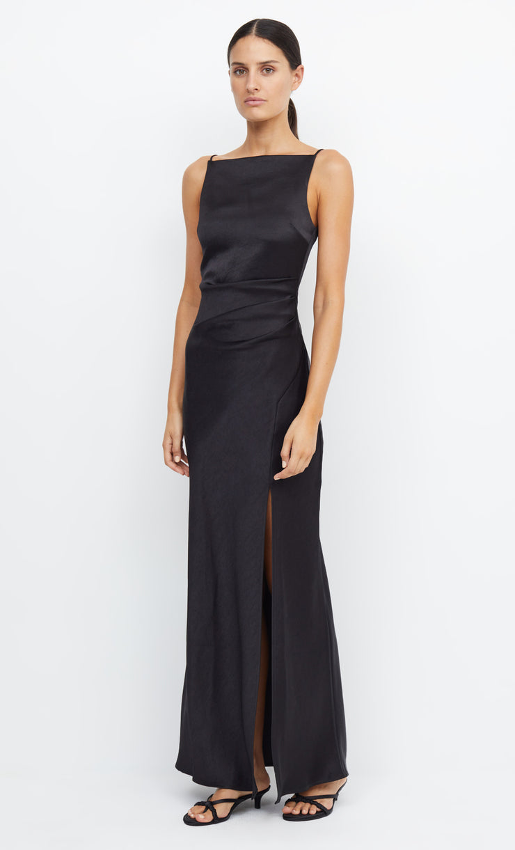 Dreamer Maxi High Neck Bridesmaid Dress in Black by Bec + Bridge