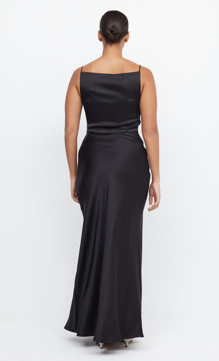 Dreamer Maxi High Neck Bridesmaid Dress in Black by Bec + Bridge