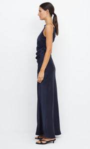 The Dreamer High Neck Maxi Dress in Ink Navy by Bec + Briidge