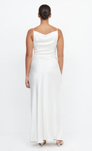 Dreamer High Neck Square Maxi Split Bridesmaid Dress in Ivory by Bec + Bridge