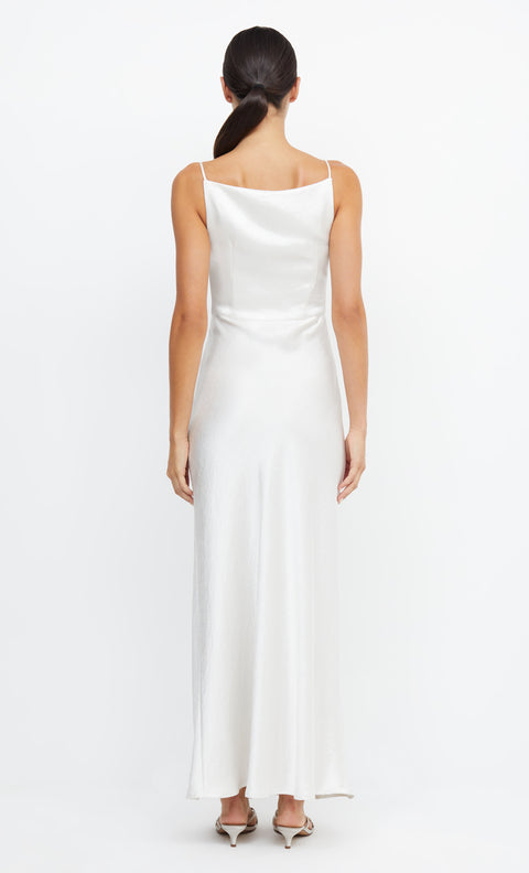 Dreamer High Neck Square Maxi Split Bridesmaid Dress in Ivory by Bec + Bridge