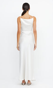 Dreamer High Neck Square Maxi Split Bridesmaid Dress in Ivory by Bec + Bridge