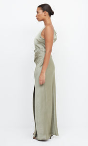 The Dreamer Maxi Boatneck Bridesmaid Dress in Sage by Bec + Bridge