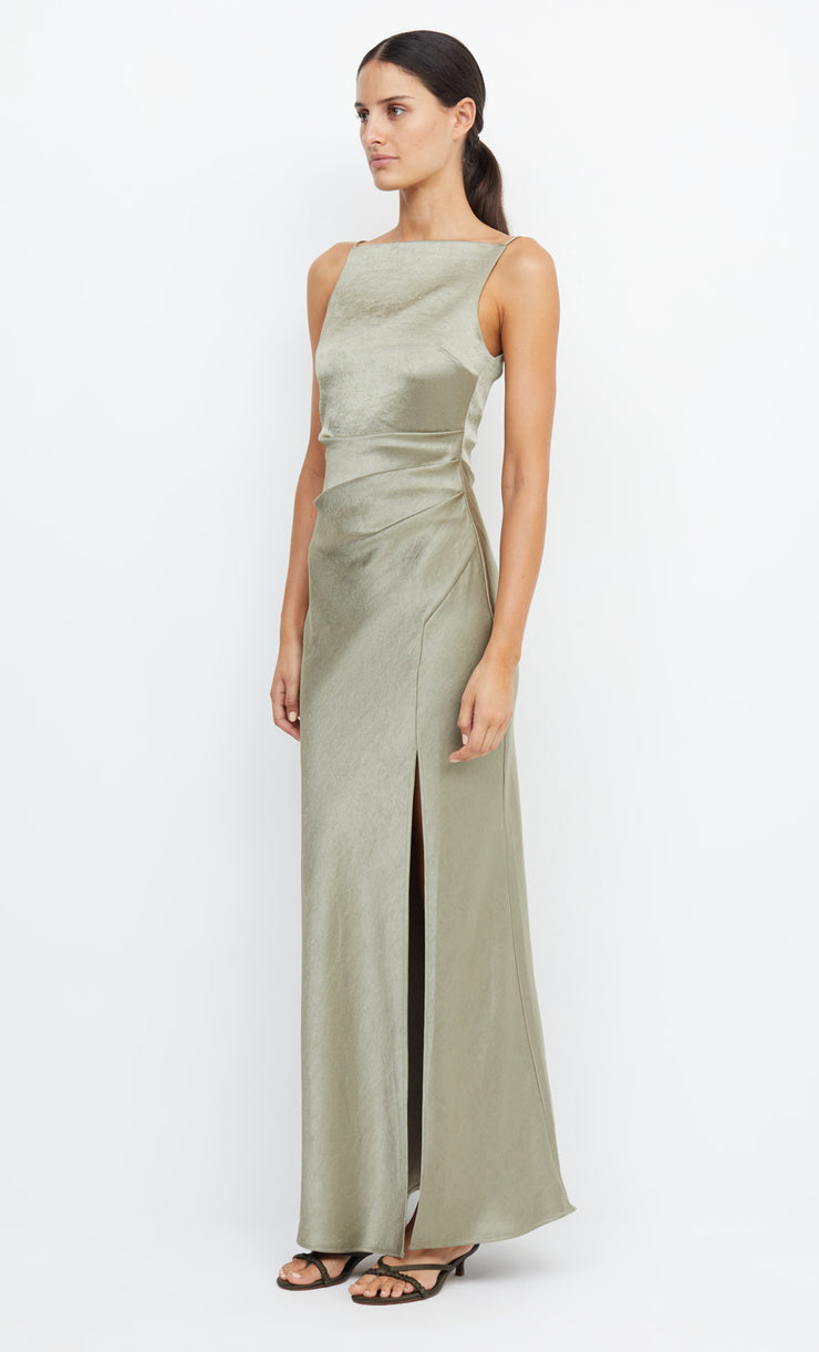 The Dreamer Maxi Boatneck Bridesmaid Dress in Sage by Bec + Bridge