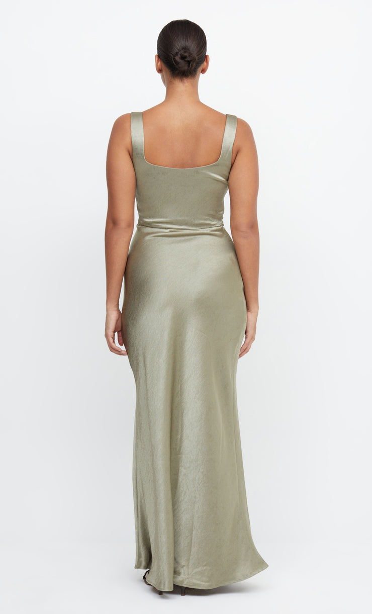 The Dreamer Square Neck Maxi Bridesmaid Dress in Sage by Bec + Bridge