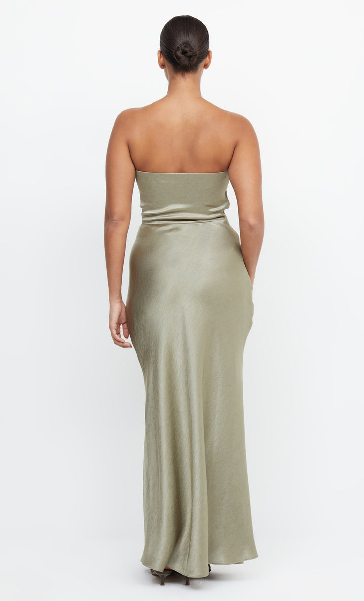 The Dreamer Strapless Bridesmaids Dress in Sage by Bec + Bridge