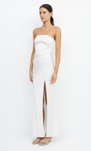 The Dreamer Strapless Bridal Bridesmaid Maxi Dress in White Ivory by Bec + Bridge