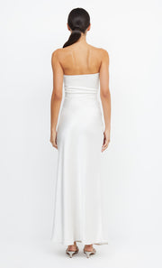 The Dreamer Strapless Bridal Bridesmaid Maxi Dress in White Ivory by Bec + Bridge