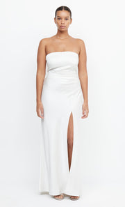 The Dreamer Strapless Bridal Bridesmaid Maxi Dress in White Ivory by Bec + Bridge