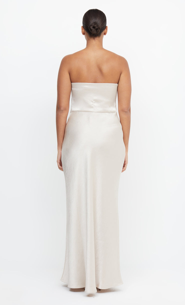 THE DREAMER STRAPLESS DRESS  - SAND