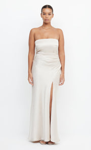 THE DREAMER STRAPLESS DRESS  - SAND