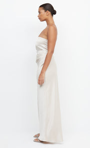 Dreamer Strapless Maxi Bridesmaid Dress in Sand by Bec + Bridge