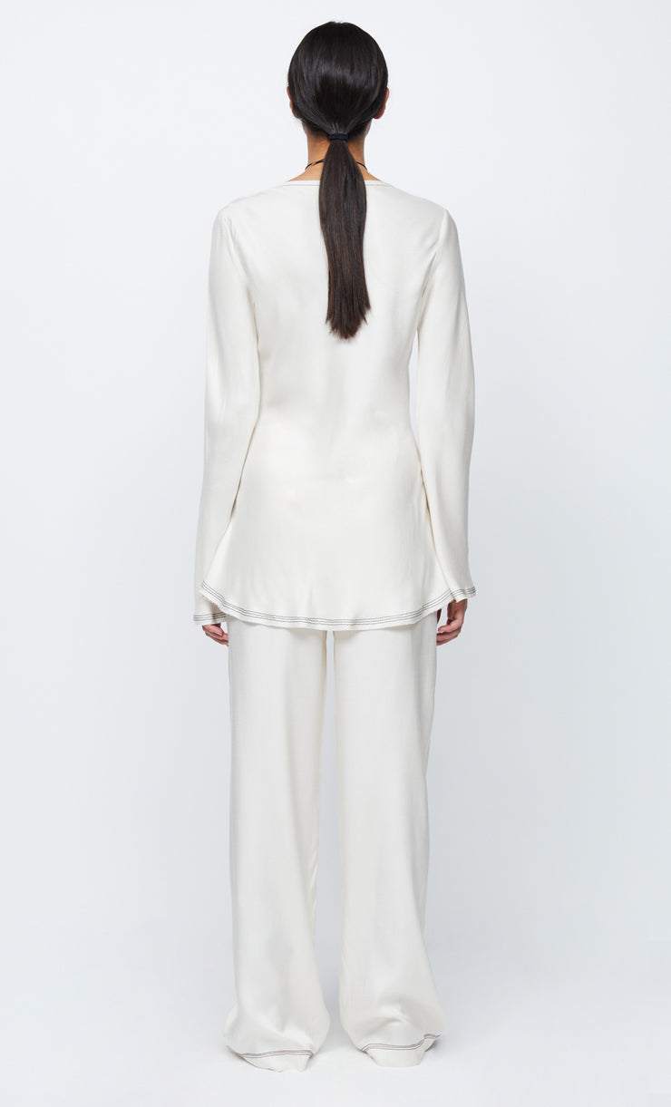 TILLIE LONG SLEEVE TOP - IVORY