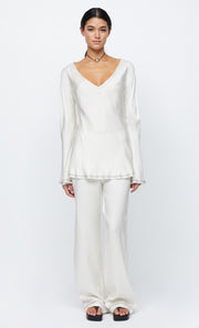 TILLIE LONG SLEEVE TOP - IVORY