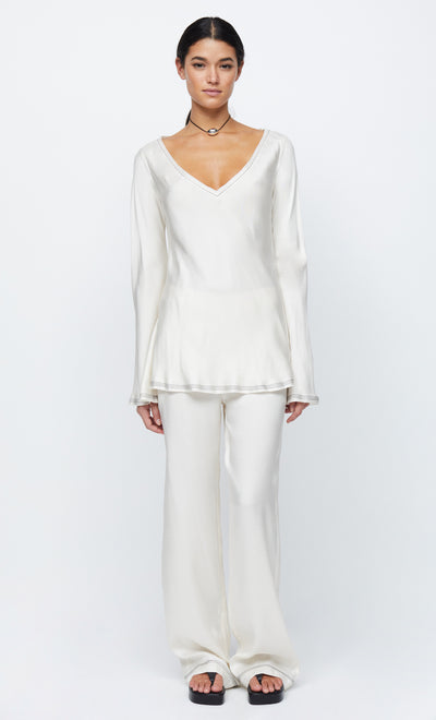 TILLIE LONG SLEEVE TOP - IVORY