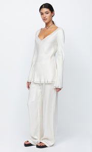 TILLIE LONG SLEEVE TOP - IVORY