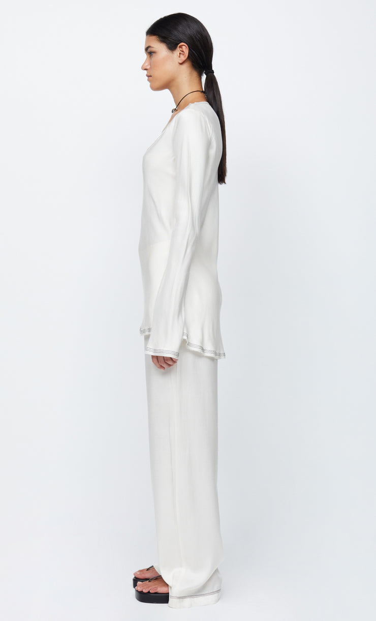 TILLIE LONG SLEEVE TOP - IVORY